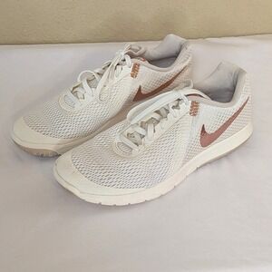 Nike Flex RN 2017 Running Shoes White Rose Gold‎ Women's 8.5